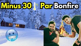 🔥 Enjoyed Bonfire at -30°C | Survival in Extreme Cold USA | Yasir on Air ❄️