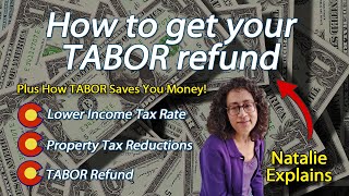 TABOR Refund Confusion! How to get yours? Natalie Explains. Plus, how TABOR Lowered the Income Tax!
