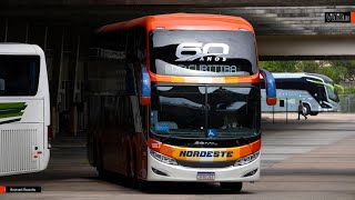 Movimentação de Ônibus da Expresso Nordeste 2024 - Rodoferroviária de Curitiba - (Pós-Pascoa)