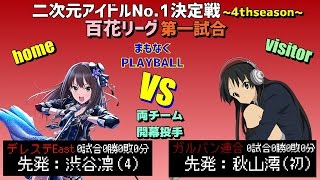 【パワプロ2016】二次元アイドルNo.1決定戦~4thseason~百花リーグ開幕戦①　デレステEast対ガルバン連合