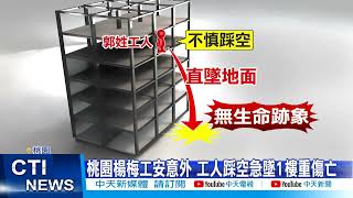 【每日必看】桃園楊梅工安意外 工人踩空急墜1樓重傷亡@中天新聞CtiNews 20220517