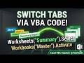 Switch Sheets & Workbooks Faster in Excel VBA! (.Select vs .Activate)