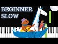 Moon River | BEGINNER SLOW Piano tutorial