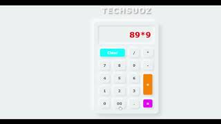 Neumorphism Calculator html css and javascript