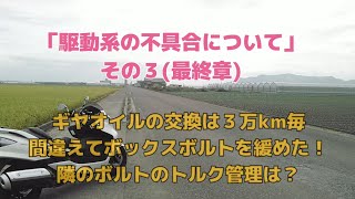 スカイウェイブ250タイプM  AN250MK8  JBK-CJ45A あっ備忘録２３「駆動系の不具合について」その３(最終章)