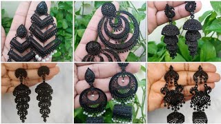 Stunning Black Oxidised Metal Earrings Designs 2021 |Black Metal Jhumka Earrings|New Earrings Design