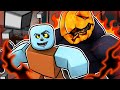 Fighting the HALLOWEEN NAMU BOSS BATTLE in Roblox Heroes Battlegrounds