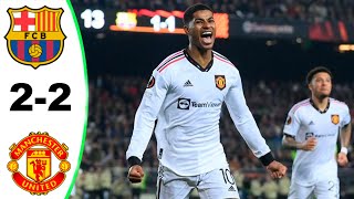 Manchester United vs Barcelona 2-2 Highlights & Goals | UEFA Europa League - 2022/23