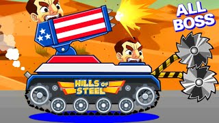 HILLS OF STEEL - Best Tank VS All Bosses | Helicopter | Tank | (Android, IOS) Playgame HD