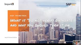 B1UP Tip: Why you should turn on Do not verify database option