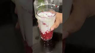 Korean strawberry milk strawberry 🍓 🥛 😋#tasty #drink#koreanstrawberrymilk ##shortvideo #recipe