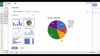 Create a Pie (circle) Graph with Google Sheets