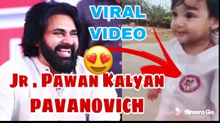 Power star Pawan Kalyan’s son|Social media viral video of junior power star|Janasena