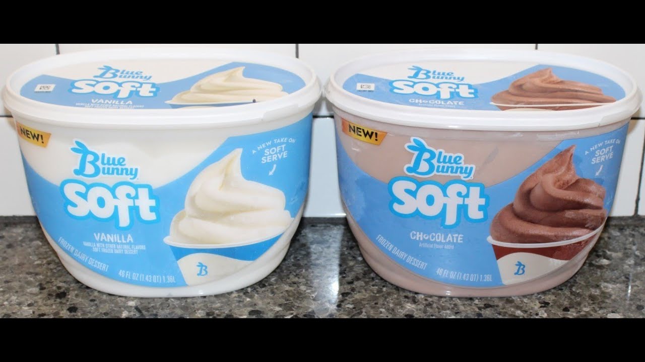 Blue Bunny Soft Frozen Dairy Dessert: Vanilla & Chocolate Review - YouTube