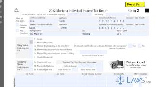 Form 2 Montana Individual Income Tax Return