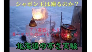 シャボン玉は凍るのか？実験　冬の北海道はなんでも凍っちゃう？？　 #北海道の風景  #music　#実験　#小学生の実験　#クリスマスイブ　#クリスマス　# #冬の遊び　#音楽 #冬休み　#シャボン玉