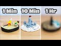 Building A LEGO CASTLE in 1 Minute, 10 Minutes, & 1 Hour LEGO Building Challenge