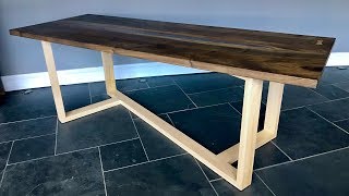 Epoxy Resin English Walnut / Chestnut Dining Table No.1