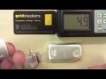 Ultrasonic testing of fake silver bar