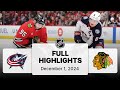 NHL Highlights | Blue Jackets vs. Blackhawks - December 01, 2024