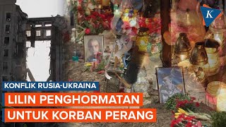 Warga Lviv Nyalakan Ratusan Lilin untuk Korban Perang di Ukraina