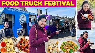 🚚 Food Truck Festival-ல் எந்த Country Food Try பண்ணினோம்? | Street Food America | USA Tamil VLOG