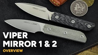 Viper Knives Mirror 1 \u0026 2 - Mirrored M390 Fixed Blades - Overview