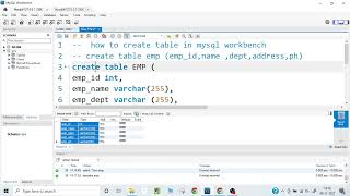 How to create table in MySQL Workbench 8.0.30