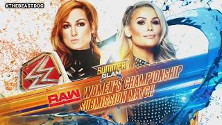 WWE SummerSlam 2019 Becky Lynch vs Natalya Official Match Card V2