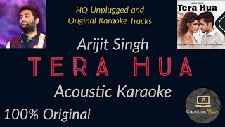 Tera Hua (Arijit Singh) Acoustic Unplugged Karaoke with Lyrics | Cash | #creationsmusic
