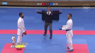 Zabihollah Poorshab (IRA) vs. Ugur Aktas (TUR): Bronze Medal Match Karate 1 2018 Berlin