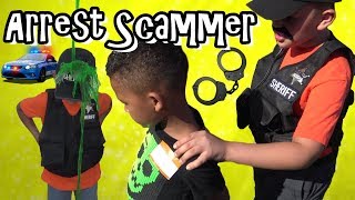 KID SCAMMER GETS CAUGHT BY COPS! SET UP BY KIDS!