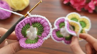 How to make very beautiful eye-catching decorative ornamental flower crochet.