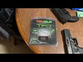 tfo tritium fiber optic handgun sight. true glow