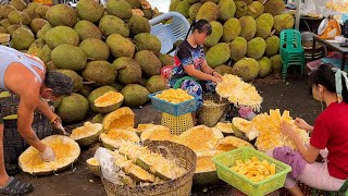 Biggest Size Fruit!! So Satisfying!! Jackfruit Cutting Skills - Thai Street Food