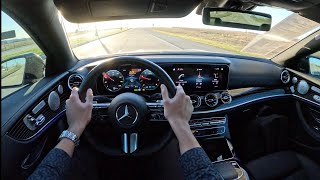 2023 Mercedes-Benz E 450 4MATIC Coupe - POV Evening Drive