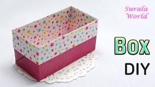 Origami Box, Paper Box DIY (with 1 sheet of paper) / How to,  Tutorial