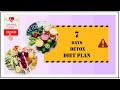 7 DAYS DETOX DIET PLAN  (weight loss series)