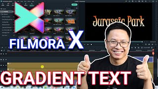 How to Create Gradient Text Title for your Video in Filmora X