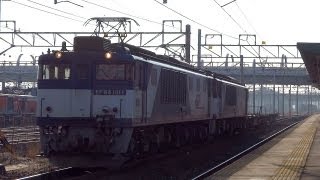 JR貨物 EF64-1011 貨物列車 (8865レ EF64-1035無動回送 運用変更?) 稲沢駅