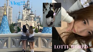 LOTTE WORLD ADVENTURE Uniform rental//food ฅ^•ﻌ•^ฅ #lotteworld #korea #travel #summer2022