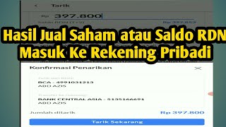 Cara Cepat Ambil uang Hasil Penjualan Saham atau Tarik Saldo RDN ke Rekening