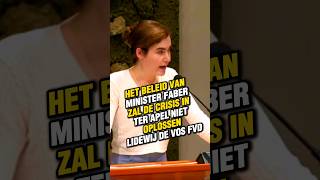 HET BELEID VAN MINISTER FABER PVV ZAL DE CRISIS IN TER APEL NIET OPLOSSEN LIDEWIJ DE VOS FVD #FVD