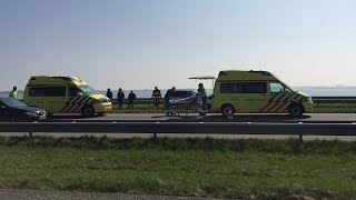 GPTV: Twee gewonden bij ongeluk afsluitdijk richting Noord-Holland