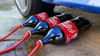 Crushing Crunchy & Soft Things by Car! Experiment: Car vs Cola in Red Balloons