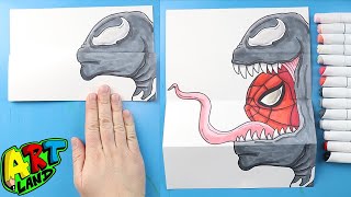 How to Draw a Venom Spiderman Surprise Fold