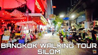 🇹🇭4K｜夜のシーロム通りを歩く　～サラデーン駅周辺～