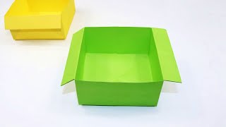Origami Trash Bin Tutorial | How to Make a Paper Trash Bin |  Paper Trash Container