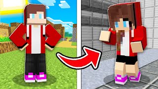 JJ became a GIRL in Minecraft Challenge - Maizen JJ and Mikey Cash and Nico Parody