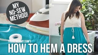 How to Hem a Dress or Skirt // NO sewing required!